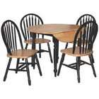 Target Marketing 5 Piece Dining Set Table & Four Chairs Black Trim 