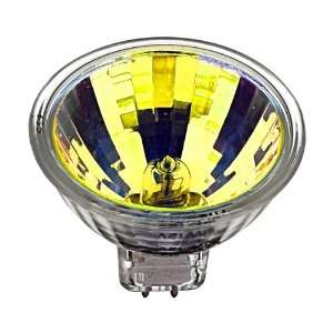   Watt MR16 Bi Pin 12 Volt 6,000 Hour Amber Colored Flood Halogen Lamp