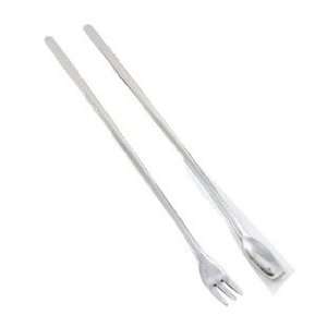   Steel Long handled Fruit Fork and Coffe Spoon