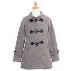 Shyla Coats Girls Size 10 Grey Toggle Wool Winter Pea Coat