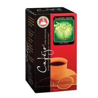 Cafejo CBS1040 Decaf Vanilla Bean Coffee Pods 72 Pack 