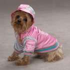 PetEdge Casual Canine Satin Bomber Lrg Pink