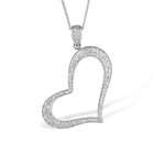   14k Gold Micro Pave set Heart Pendant with 1.25ct tw of Diamonds