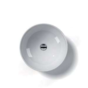 WS Bath Collections LVO 600 White Ceramica 17.7 Round Vessel Bathroom 
