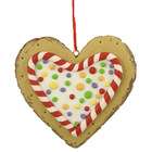 North Star Heart Shaped Frosted Christmas Cookie Ornament