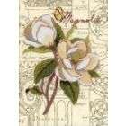 Dimensions White Magnolias Mini Crewel Kit 5X7 Stitched In Yarn