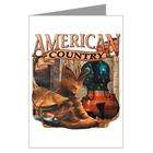   Cards (10 Pack) American Country Boots And Fiddle Violin Cowboy