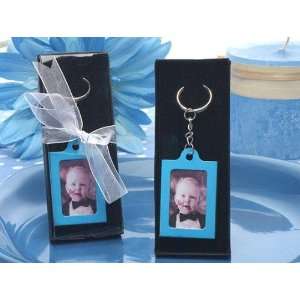 Memorable Moments Blue Keychain Photo Frame Favors