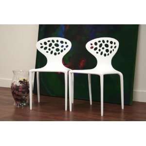  Durante White Chairs Set of 2 by Wholesale Interiors