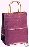 250 pk Cub Purple Tinted Kraft Color Paper Shopping Bag  