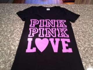 New Victoria Secret Pink Pink Love Shirt in BlackSize Large  