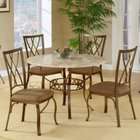 Furniture Brookside Dining 5 Piece Set Round with Diamond Back Chairs 