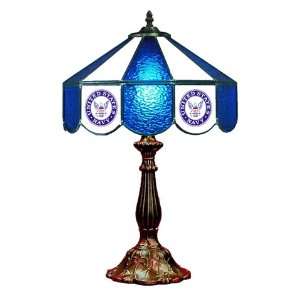  Navy 14 Stained Glass Table Lamp   140TL NAVY