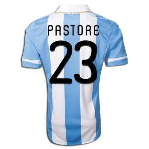 Argentina #23 Javier Pastore Home Jersey Sky Blue 2011 Soccer Jerseys 