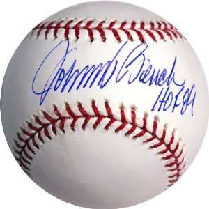 Steiner Cincinnati Reds Johnny Bench Hall Of Fame Autographed Baseball