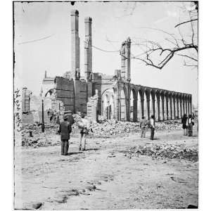 Civil War Reprint Charleston, S.C. Ruins of the North Eastern Railroad 
