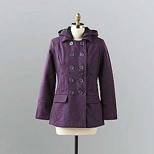Womens Hooded Peacoat  Outer Edge Clothing Womens Outerwear 