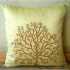   26x26 Inches Euro Pillow Shams   Silk Euro Sham with Bead Embroidery