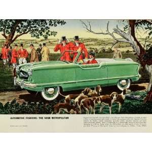  1954 Print Nash Metropolitan Hunting Dogs Automobile 