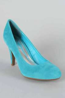   Round Toe Med High Heels Pumps Pink Turquoise Boutique 45 6 10  