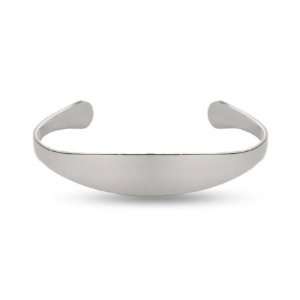    Stainless Steel Oval ID Cuff Bracelet Eves Addiction Jewelry