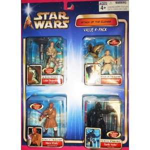   Darth Vader, Luke Skywalker, Obi Wan Kenobi, Mace Windu Toys & Games