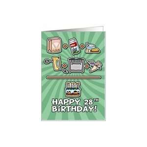  28 Years Old, Happy Birthday Card Toys & Games