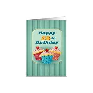  28 years old Cupcakes Birthday Greeting Cards Card Toys 