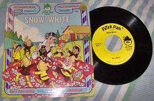 SNOW WHITE & DRAWFS PETER PAN RECORDS 45 ILL. SLEEVE  