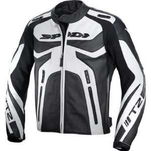   Sport S.R.L. T 2 Leather Jacket, Black/White, Size 42 P103 011 sz52