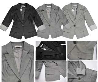 PS87 womens jacket blazer fold three quarter sleeve  