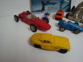 Vintage Lot of Race Cars SCHUCO Micro Racer Slot Cars Old Toys Marx 