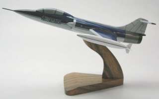 104 Starfighter F104 Airplane Desk Wood Model Reg FS  