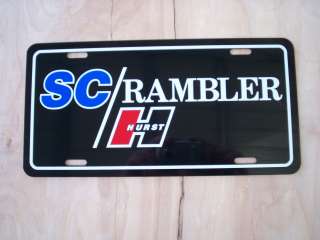   Hurst SC Rambler license plate tag 69 Scrambler American Motors Racing