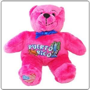  Puerto Rico Symbolz Plush Pink Bear Stuffed Animal Toys 