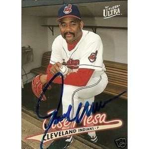  Jose Mesa Signed Cleveland Indians 97 Fleer Ultra Card 