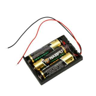   AA 2A Battery 4.5V Holder Box Case with ON/OFF Switch Black  