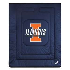  Illinois Fighting Illini LR Twin Comforter/Bedspread 