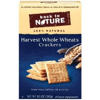 Back to Nature Harvest Whole Wheats Crackers, 8.5 Ounce Boxes (Pack