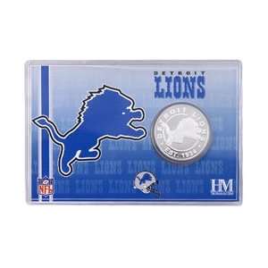 Detroit Lions Team History Coin Card 