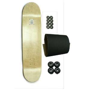 NATURAL Skateboard DECK bearing grip tape wheels set  