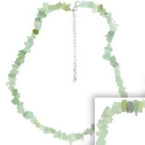  Sterling Silver Hawaiin New Jade Chip Necklace Jewelry