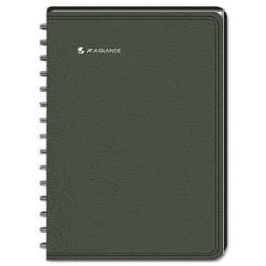   Monthly Appointment Book, Desk Size, 4 7/8 x 8, Green 