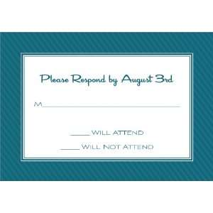  Golf Bag Silhouette Teal Response Card Birthday Reply 