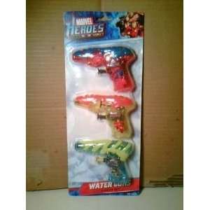  Marvel Spider Man, Ironman and Wolverine Water Squirt Guns 