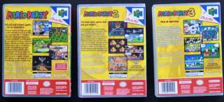 N64 *NO GAME* Mario Party 64, One, Two, Three 1 2 3 NEW Game Cases 