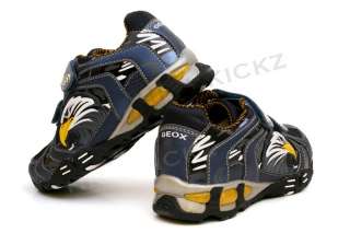 Geox Eclipse Kids Boys Lights Up Navy New Shoes Size 9~13  