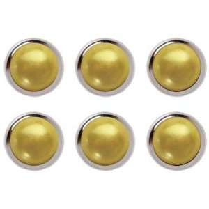  Bazzill Polished Pebble 15mm Brads 6/Package, Bright 