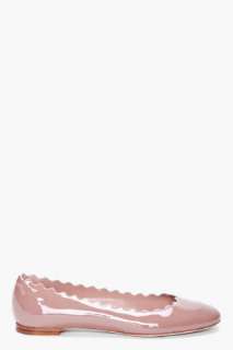 Chloe Taupe Scalloped Ballerina Flats for women  