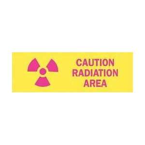 Caution Radiation Sign,3 1/2 X 10in,eng   BRADY  